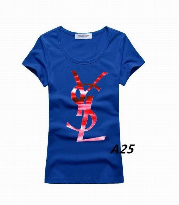 YSL short round collar T woman S-XL-221